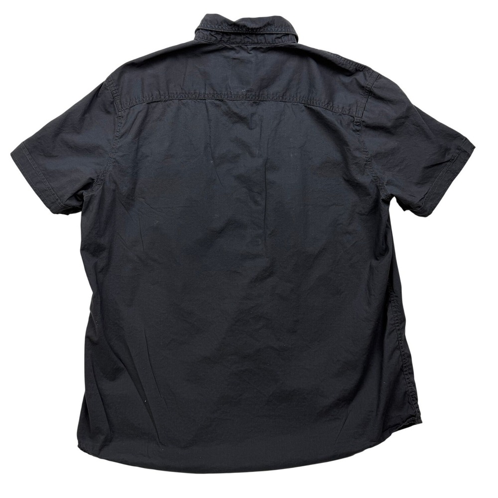 Mossimo Supply Co Mens XL Black Utility Short Sleeve Button Up Shirt